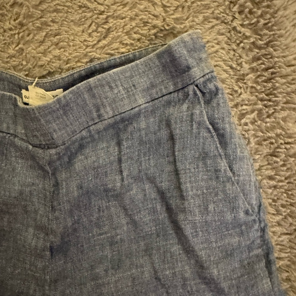 CLUB MONACO Wide Leg Linen-Blend Pants in Heather Gray Size 4 - Picture 13 of 15
